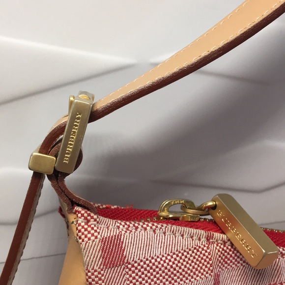 Burberry Vintage Authentic Red Denim Satchel Bag - Picture 12 of 16